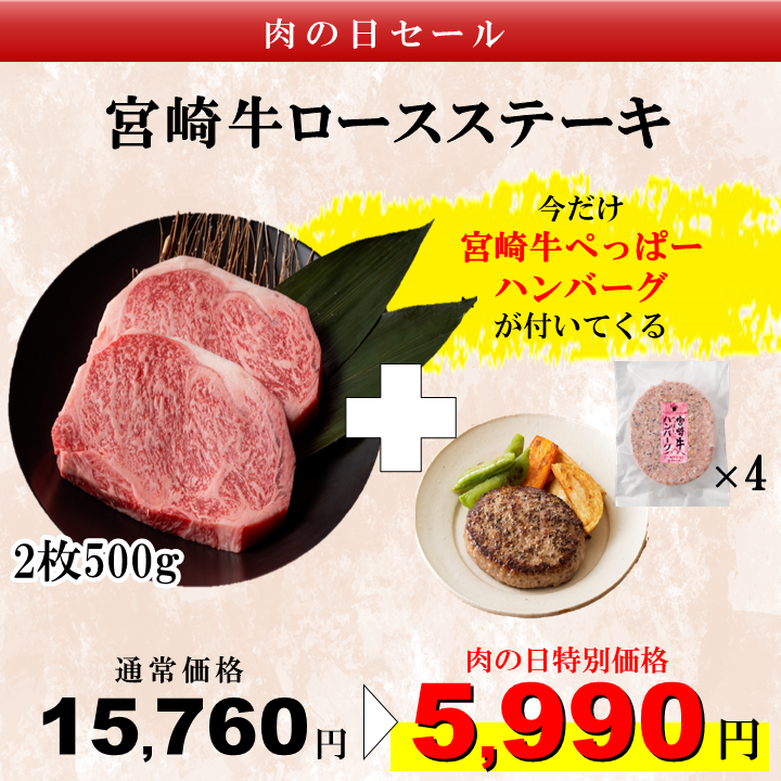宮崎牛 サーロインステーキ2枚 200*2（送料無料）